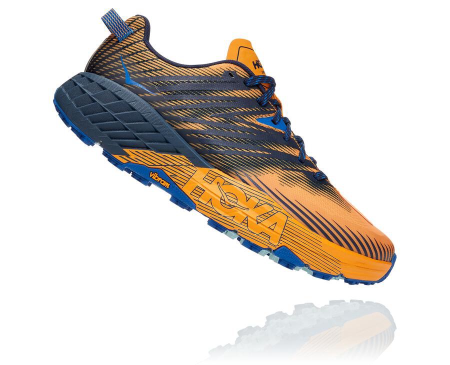 Hoka One One Trailsko Herre - Speedgoat 4 - Orange/Sort - 678031NIW